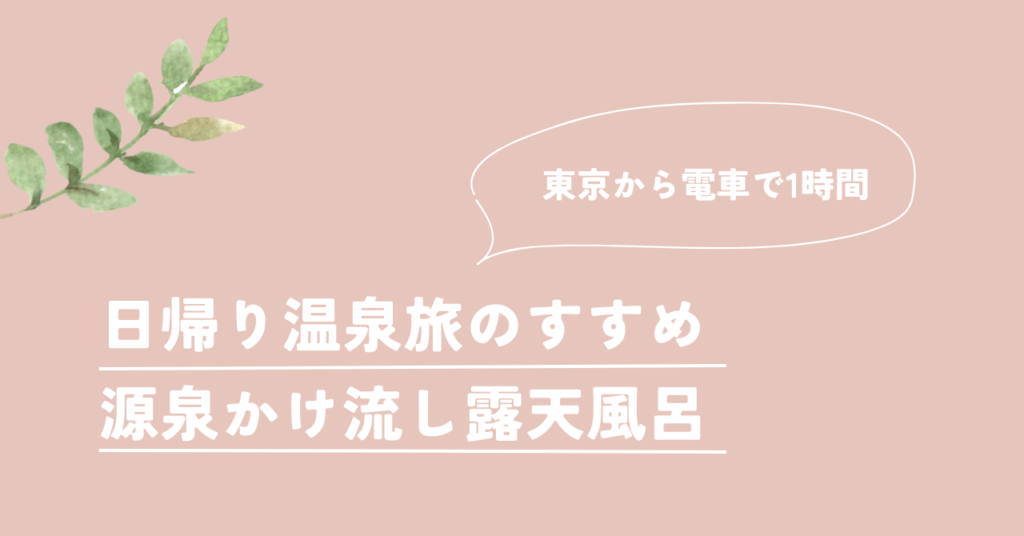 東京から電車で1時間の日帰り温泉旅。佐倉天然温泉 澄流(すみれ)